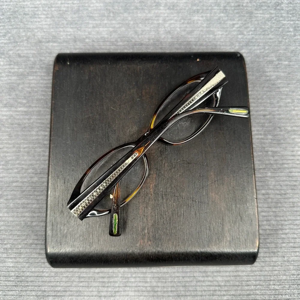 Hugo Boss 0271 H9J Tortoise Oval Eyeglasses Frames Italy 135 Y2k